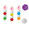 Brocheta de golosinas con chapa alfiler Bailarina 58MM (Aprox. 50 g)