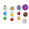 Brocheta de golosinas con chapa alfiler Personalizada 58MM
