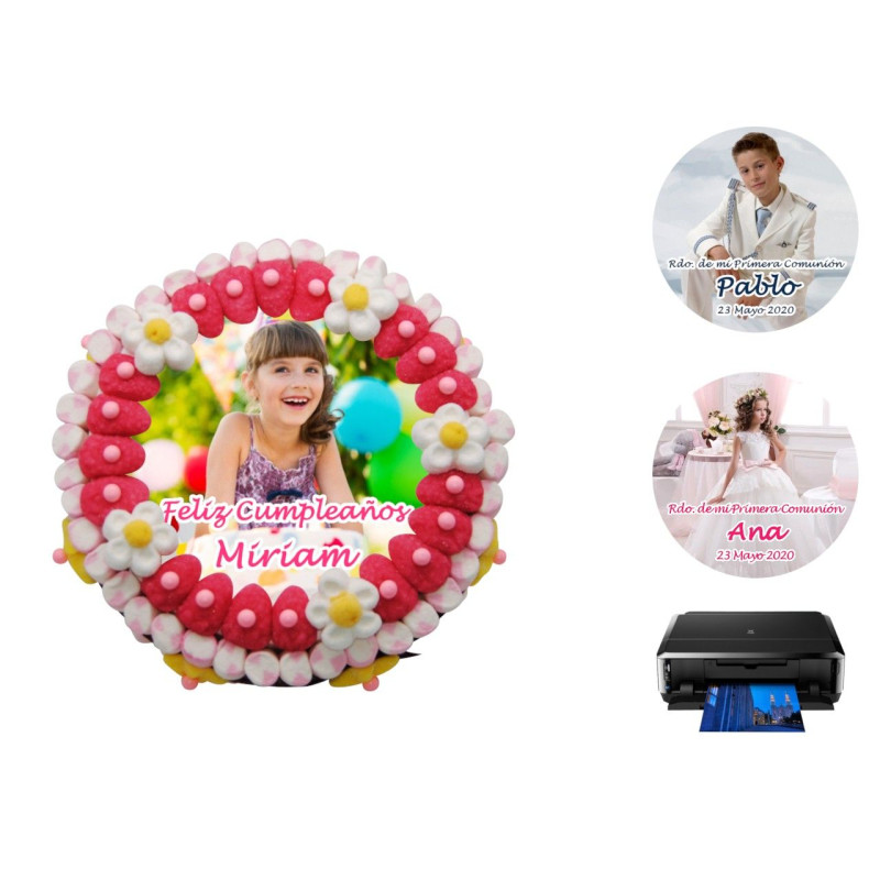 Tarta de golosinas oblea Personalizada 1 base (Aprox. 500 g)