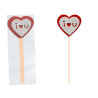 Pinchos de corazón "I love you" (4 uds.)