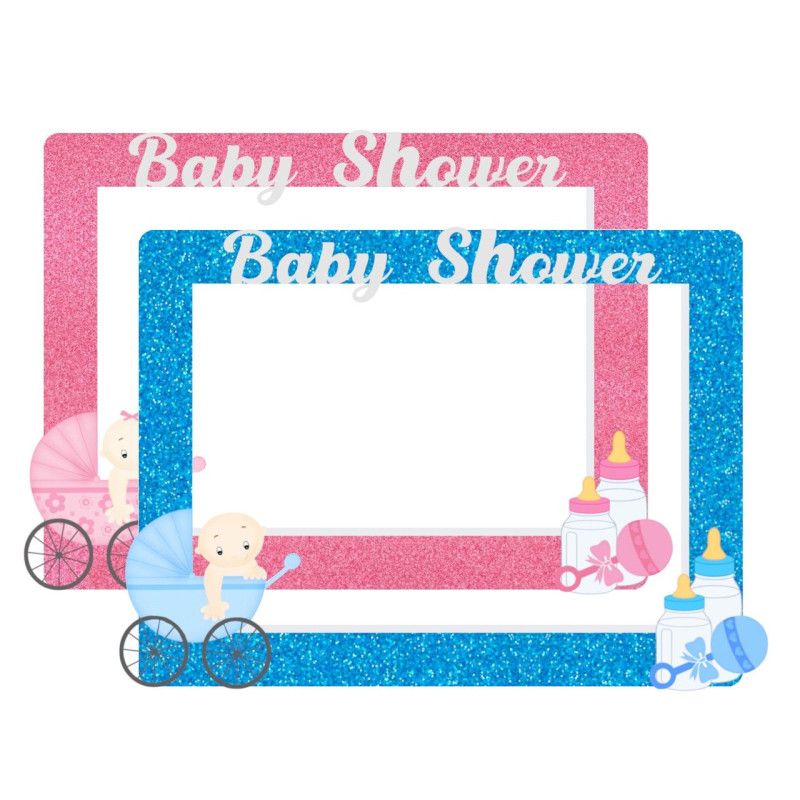 Photocall de baby shower con purpurina (120 x 90 cm.)