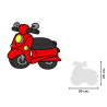 Figura sticker Moto (30 x 26 cm.)