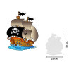 Figura sticker Barco pirata (25 x 30 cm.)