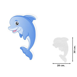Figura sticker Delfín (20 x 30 cm.)