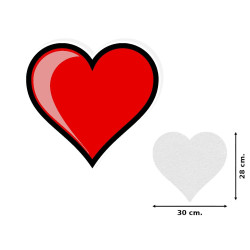 Figura sticker Corazón (30 x 28 cm.)