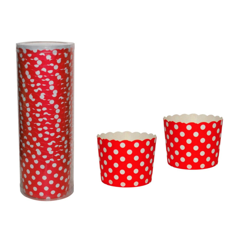 Moldes con lunares 7 x 5,5 cm. (24 uds.)