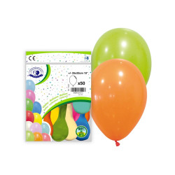 Bolsa de globos surtidos 25 x 32 cm. (50 uds.)
