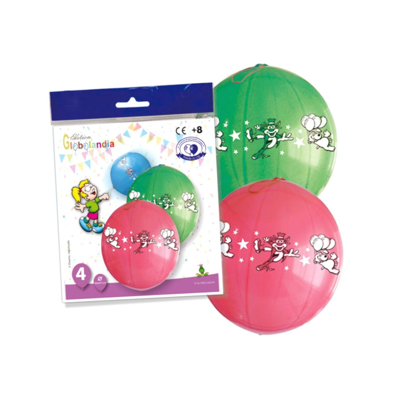 Bolsa de globos punch ball surtidos 52 cm. Ø (4 uds.)