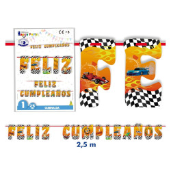 Guirnalda coches carreras (2,5 mts.)