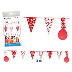 Guirnalda globos corazones (2 mts.)