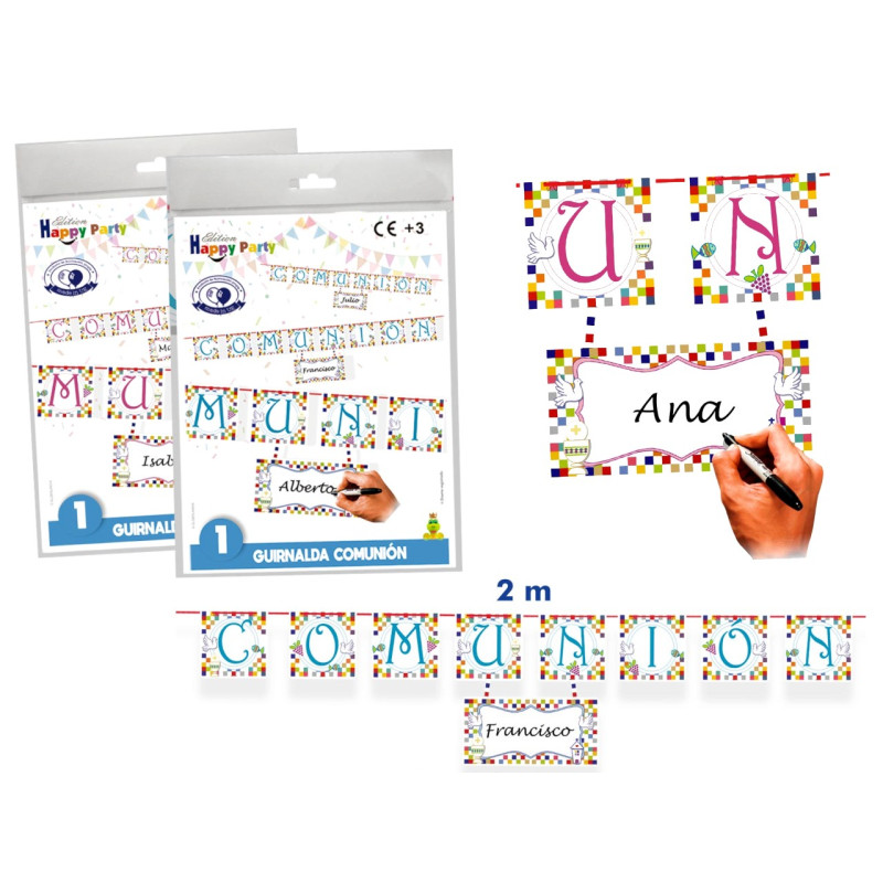 Guirnalda comunión personalizable (2 mts.)