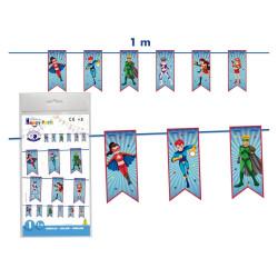 Guirnalda banderines superheroes (1 mt.)