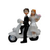 Figura novios en moto (17 cm.)