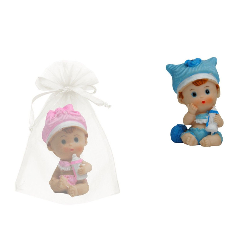 Figura bebé biberón + bolsa de tul (8942)*