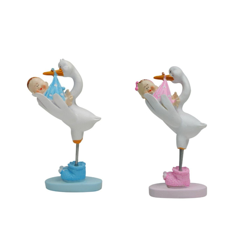 Figura cigüeña con bebé