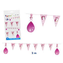 Guirnalda globos unicornio (2 mts.)