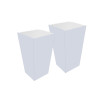 Cubo palomitero blanco 7 x 11,5 cm. (6 uds.)