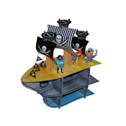 Expositor barco pirata cupcakes (45x20x47 cm.)