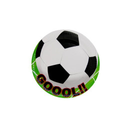 Platos de cartón fútbol 23 cm. Ø (10 uds.)