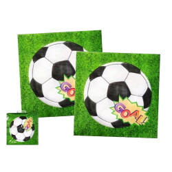Servilletas de papel fútbol 33x33 cm. (20 uds.)