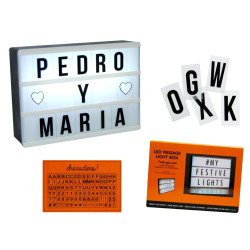 Caja de letras con luz (15 x 10 x 4 cm.)