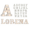 Letras de madera con luz (16 cm.)