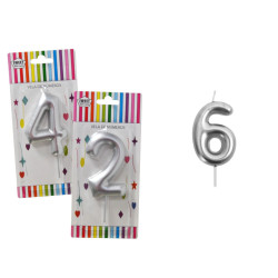 Velas plata (9 cm.)