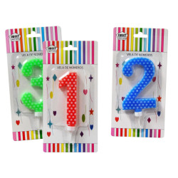 Velas con lunares gigantes (11 cm.)