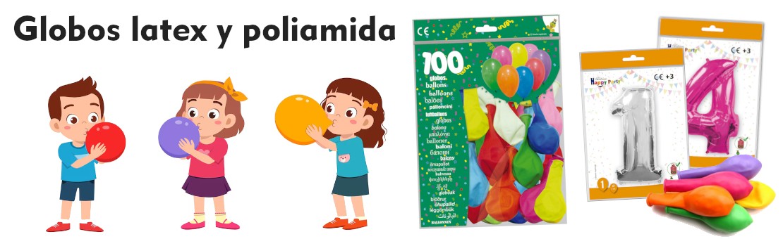 Globos de latex y poliamida